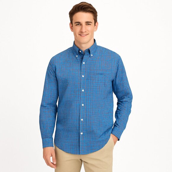 Vineyard Vines Pink Blue Plaid Whale Shirt XL Long Sleeve Preppy Classic Fit - Picture 1 of 16